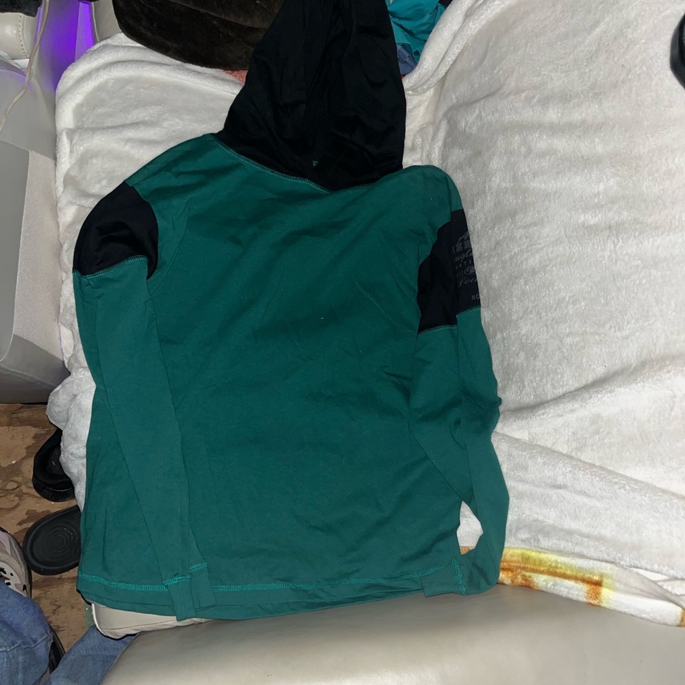 Bugle Boy Teal and Black Hoodie